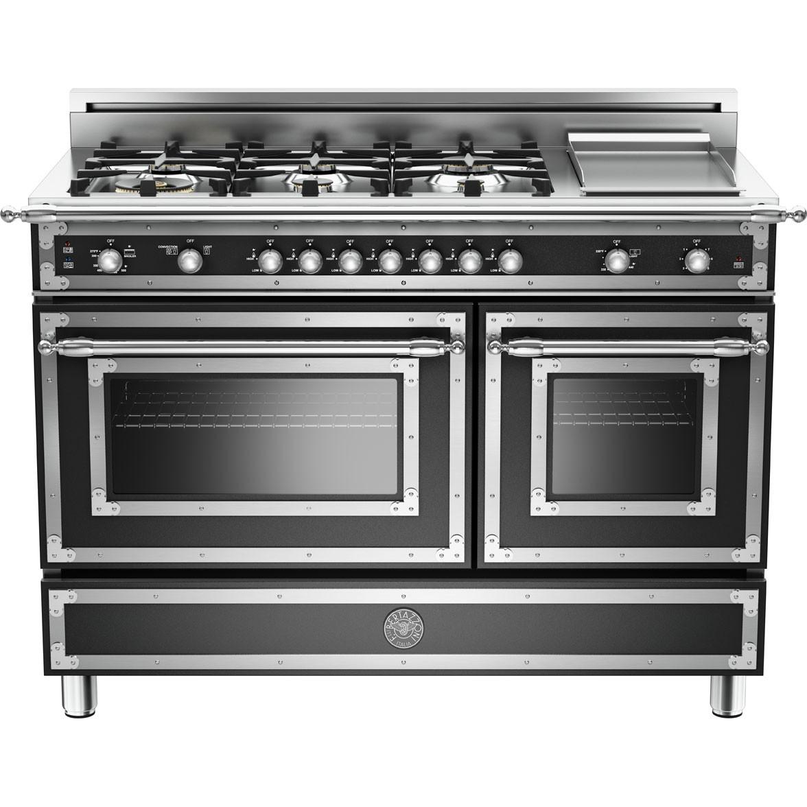 Bertazzoni 48-inch Freestanding Gas Range with Convection Technology HER 48 6G GAS NE