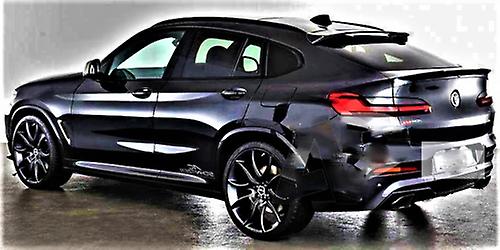 Bmw m sport x4 g02 x4m suv gloss black rear roof spoiler wing 2018+