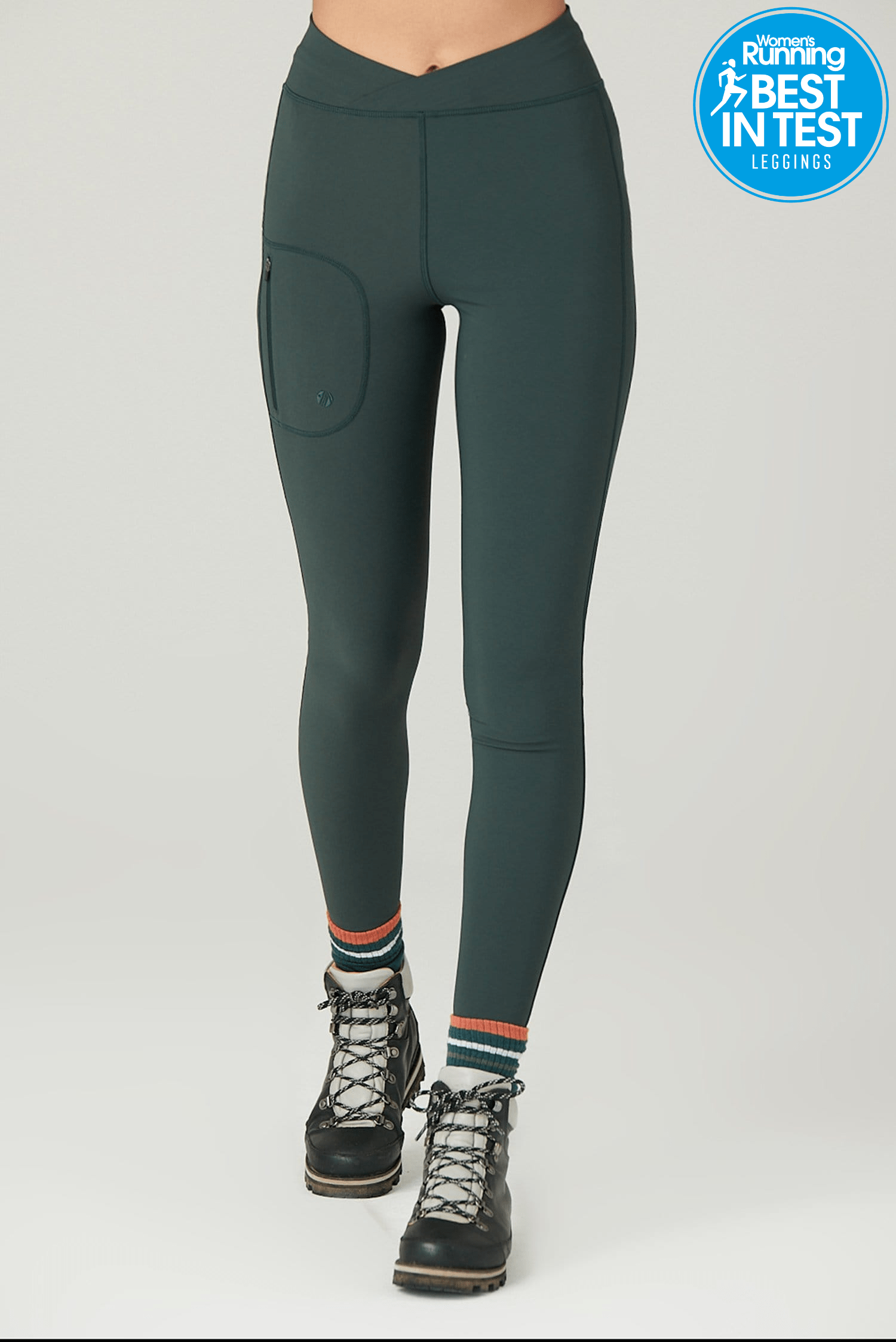 Shower Resistant Softshell Leggings - Forest Green