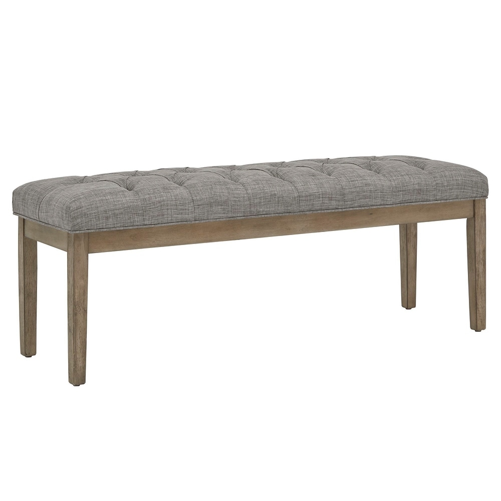 Benchwright Premium Tufted Reclaimed Look 52 inch Upholstered Bench by iNSPIRE Q Artisan