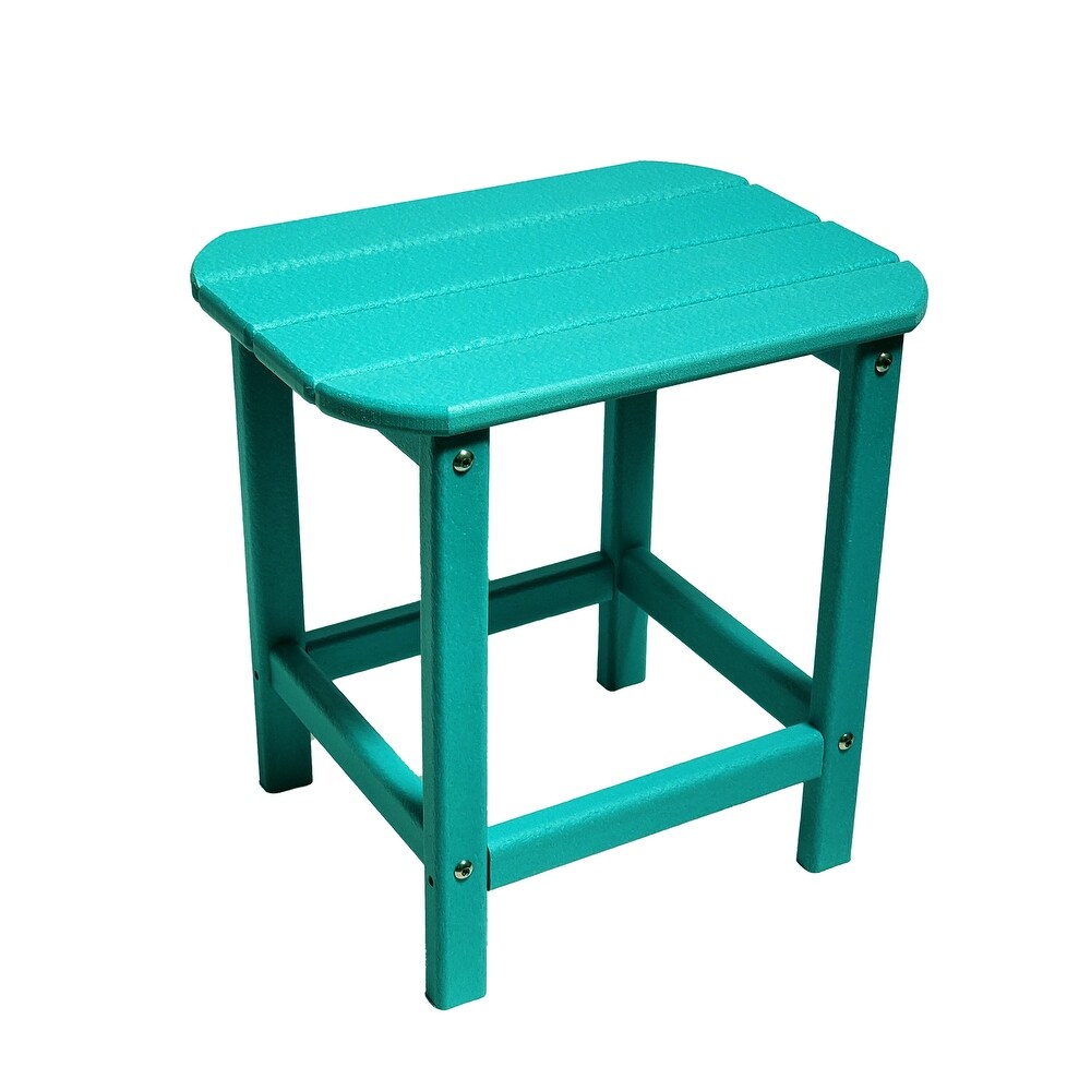 ResinTeak  Weather HDPE Recyclable Plastic Outdoor Side Table  Red