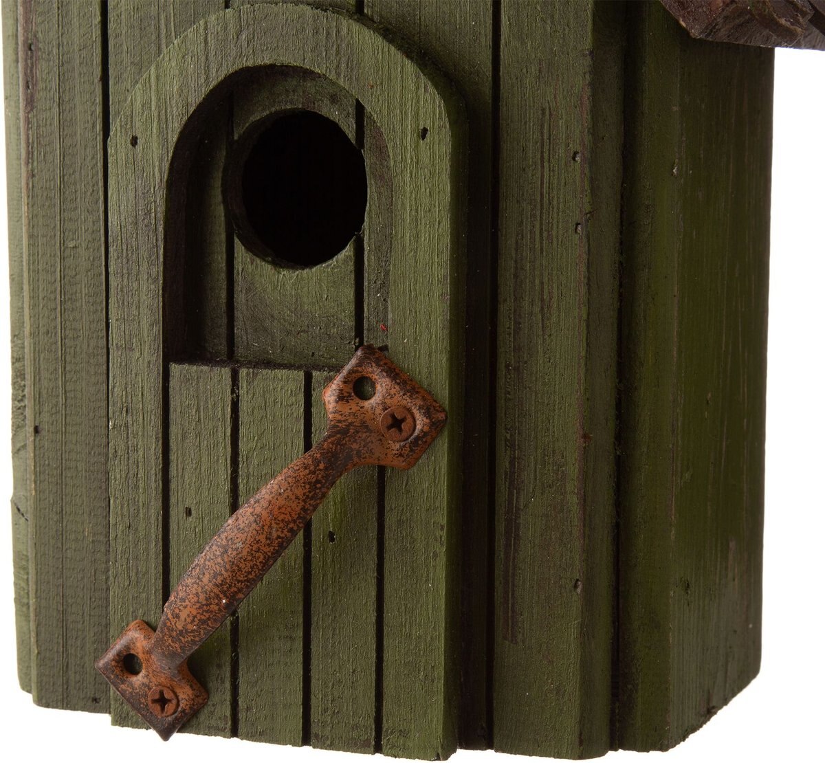 Glitzhome Distressed Wooden Bird House， 11.61-in