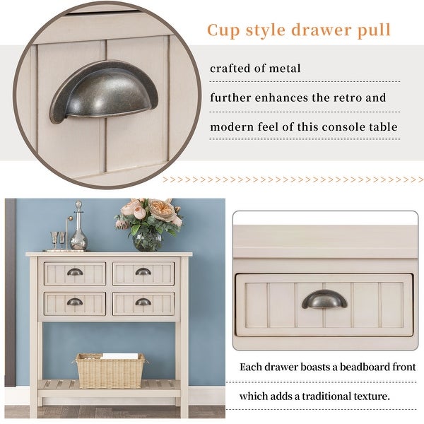 Console Table with drawes and bottom shelf