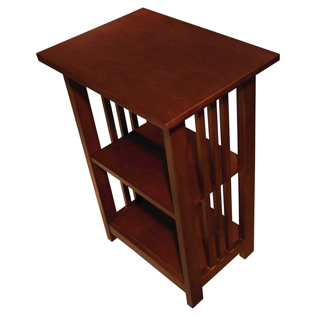 Modern 2 shelf End Table Cherry Alaterre Furniture