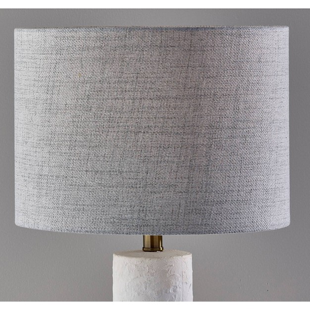 Noelle Table Lamp Textured Ceramic White Adesso