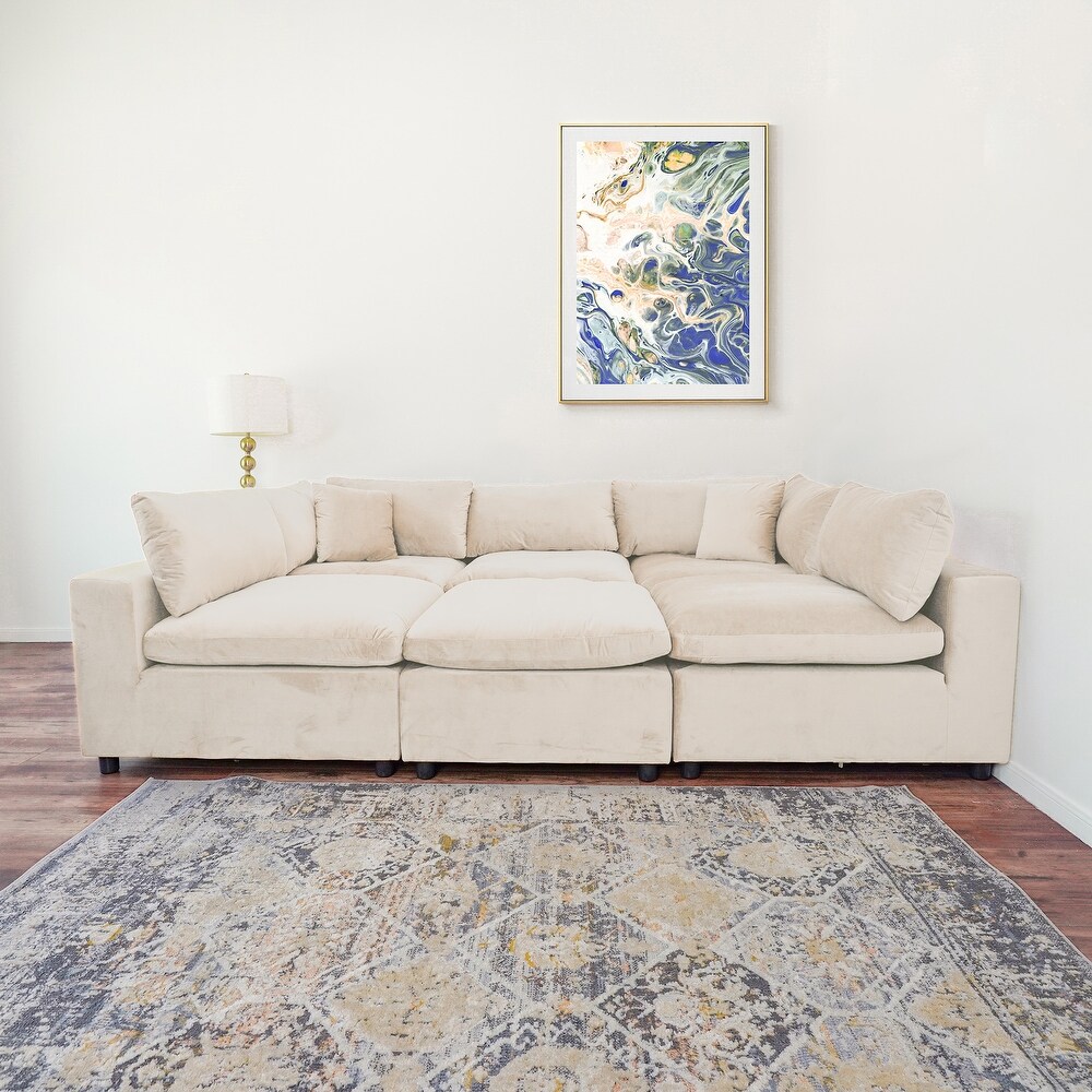 Yannie Mid Century Modern Modular Sectional Sofa