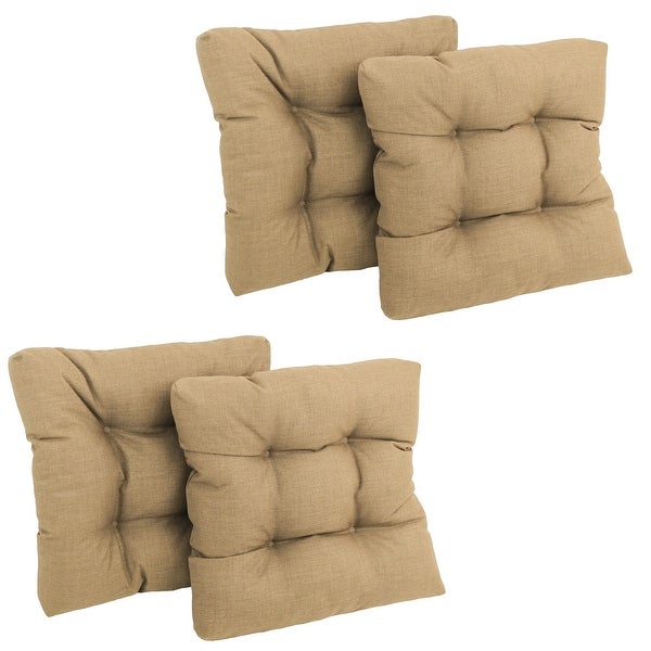 19-inch Square Tufted Indoor/Outdoor Chair Cushions (Set of 4) - 19