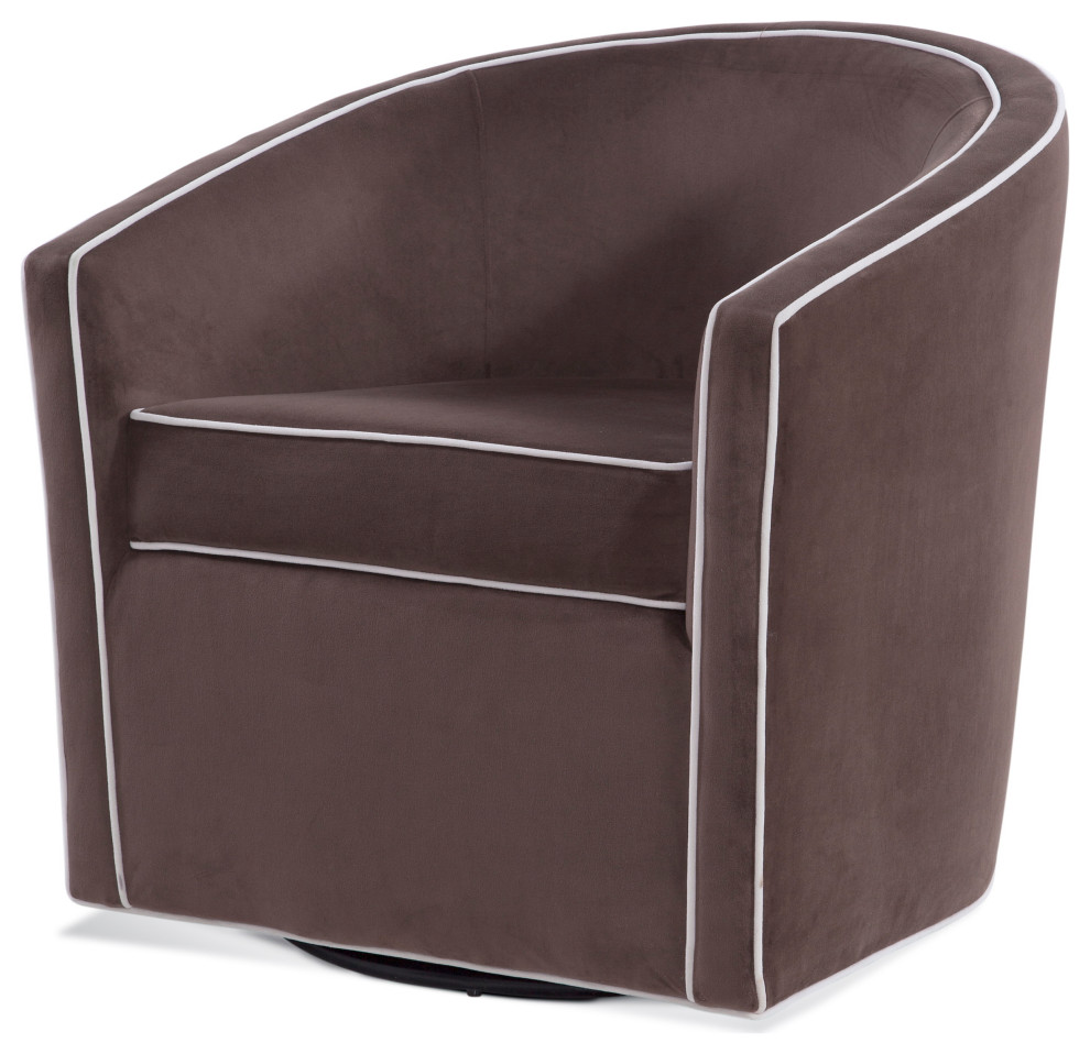 Keely Swivel Chair   Contemporary   Armchairs And Accent Chairs   by Comfort Pointe  Houzz