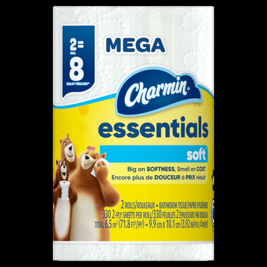 Charmin Essentials Soft Toilet Tissue Dry Unscente...