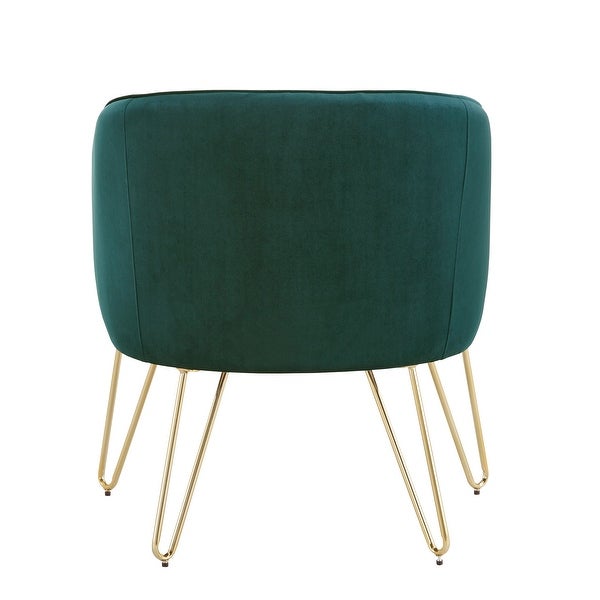 Bette Gold Finish Velvet Accent Chair by iNSPIRE Q Bold