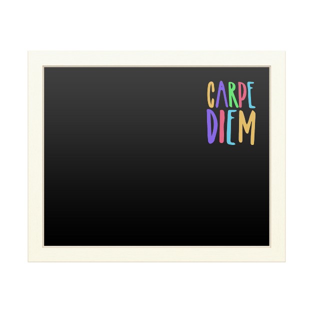 Trademark Fine Art Functional Chalkboard With Printed Artwork Abc x27 carpe Diem Color x27 Chalk Board Wall Sign