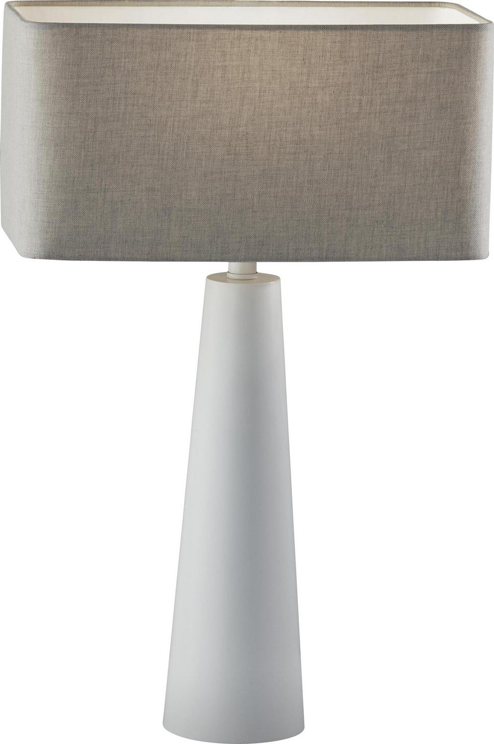 Adesso Lillian Table Lamp， White