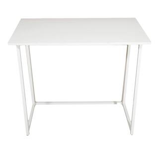 Karl home Simple Collapsible 31.5 in. H W Retangular White Computer Desk 941228126885