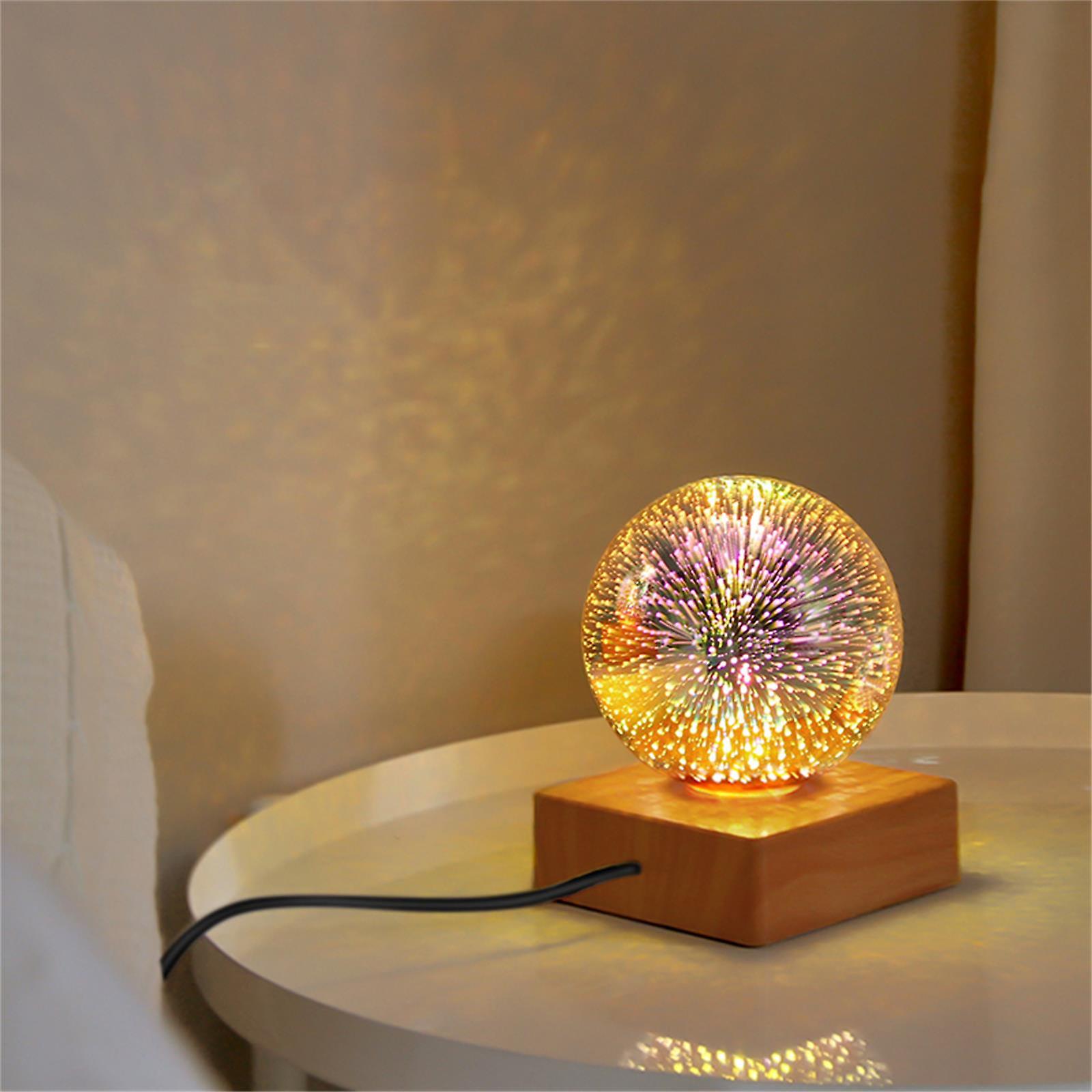 3d Fireworks Decorative Light， Bedside Light， Led Colorful Atmosphere Desk Light， Usb Plug-in Night Light (starry Sky)