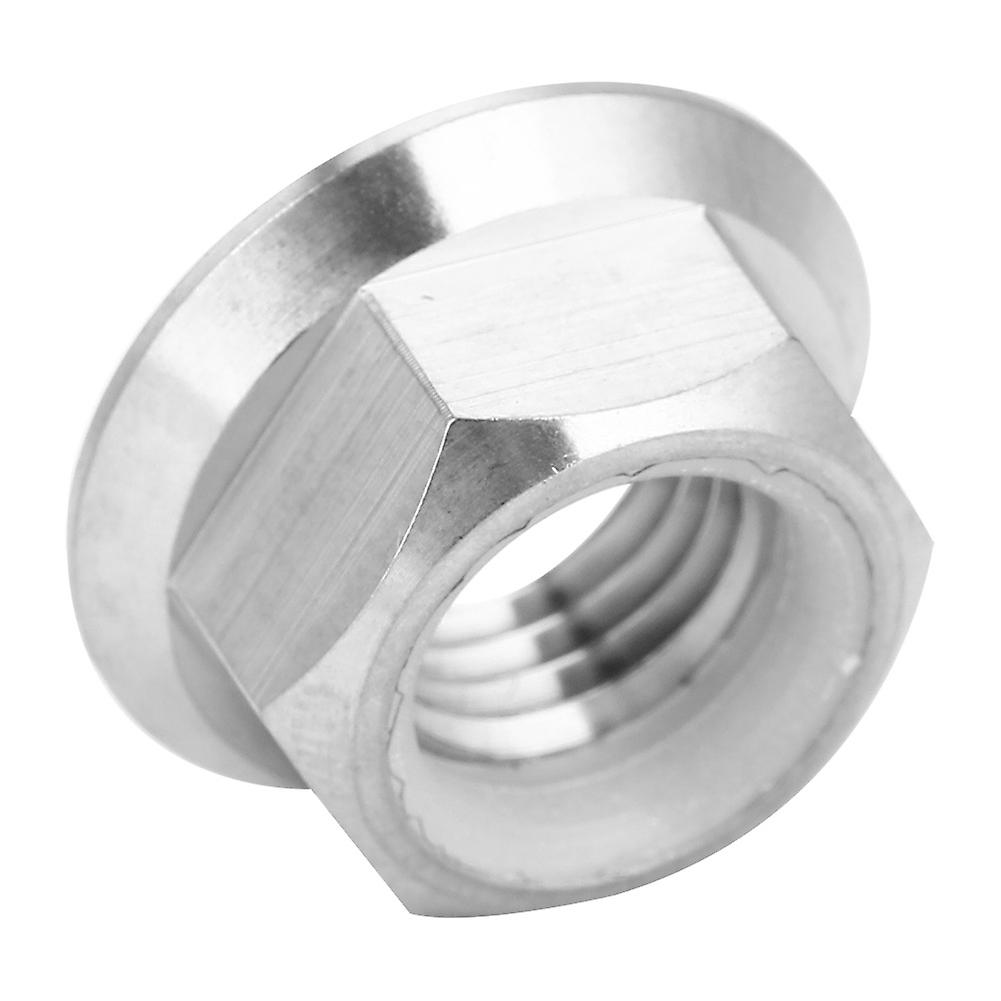 1pc M5 M6 M8 M10 M14 Titanium Alloy Flange Lock Nut For Bicycle Motorcycle (m10x1.25)