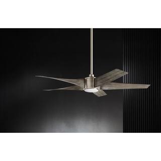 Home Decorators Collection Sky Parlor 56 in. Integrated LED Indoor Burnished Nickel Ceiling Fan with Light 34613