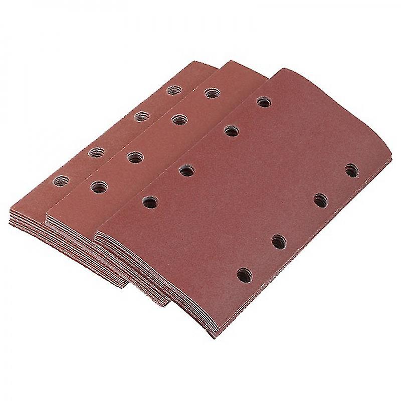 30 Pcs Sanding Pads， Sanding Paper Hook And Loop Sand Sheet 95x185mm Punched 8 Holes Grits 80/120/1