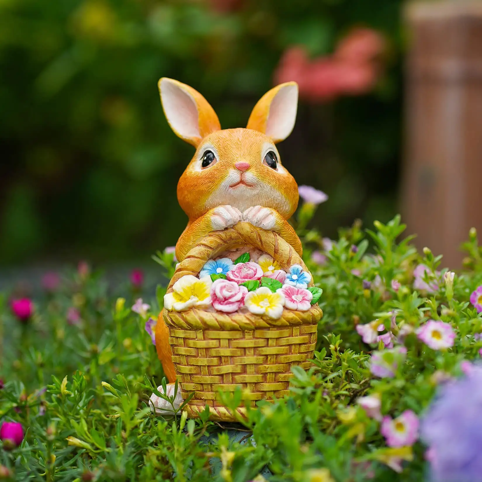 AHMH Easter Rabbit Garden Accessories Miniature Cute Animal Garden Supplies