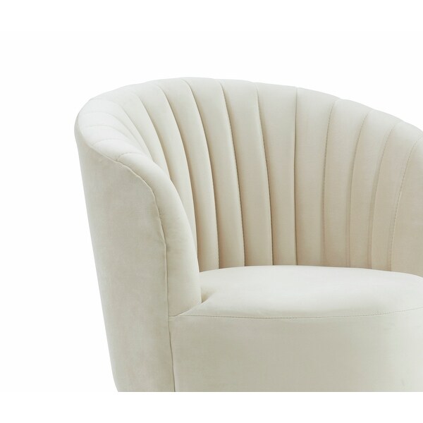 Liana Cream Velvet Swivel Stool by Inspire Me! Home Decor