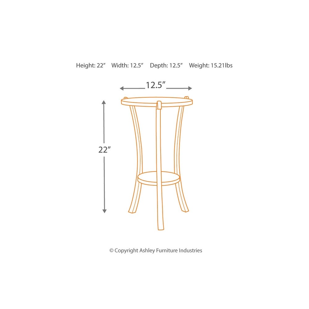 Enderton Whitewash Vintage Casual Accent Table