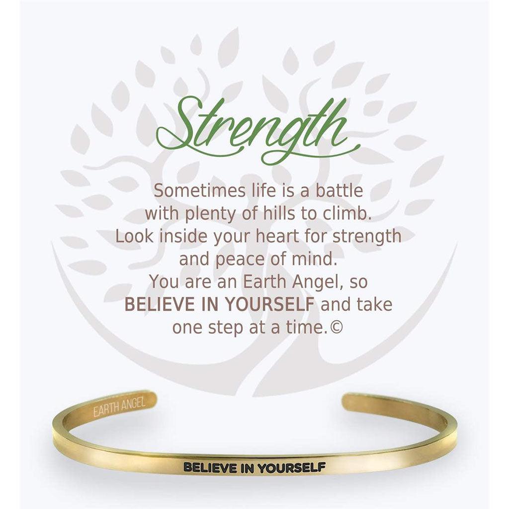 Earth Angel  Strength Cuff Bracelet in Gold