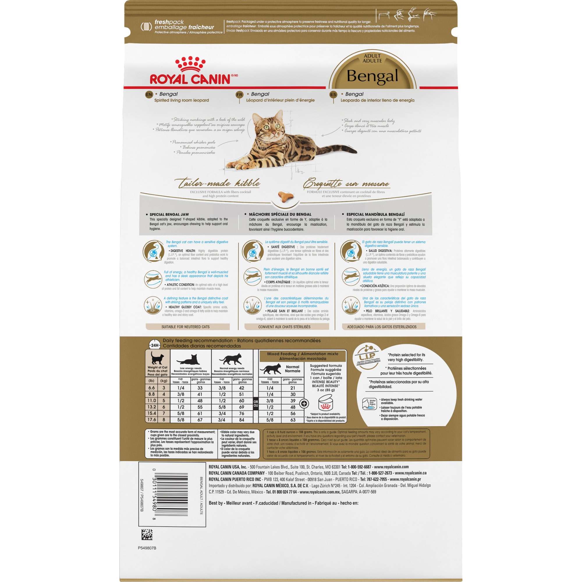 Royal Canin Bengal Breed Adult Dry Cat Food， 7 lbs.