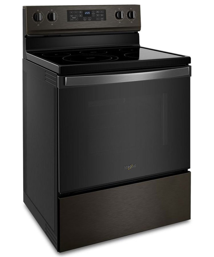 Whirlpool 5.3 Cu. Ft. Fingerprint Resistant Black Stainless Electric 5-In-1 Air Fry Oven