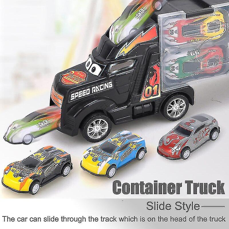 Big Transport Car Container Carrier Big Truck Vehicles Toys With Mini Diecast Cars Model Toys For Children Boys Birthday Gifts - Railed/motor/cars/bic