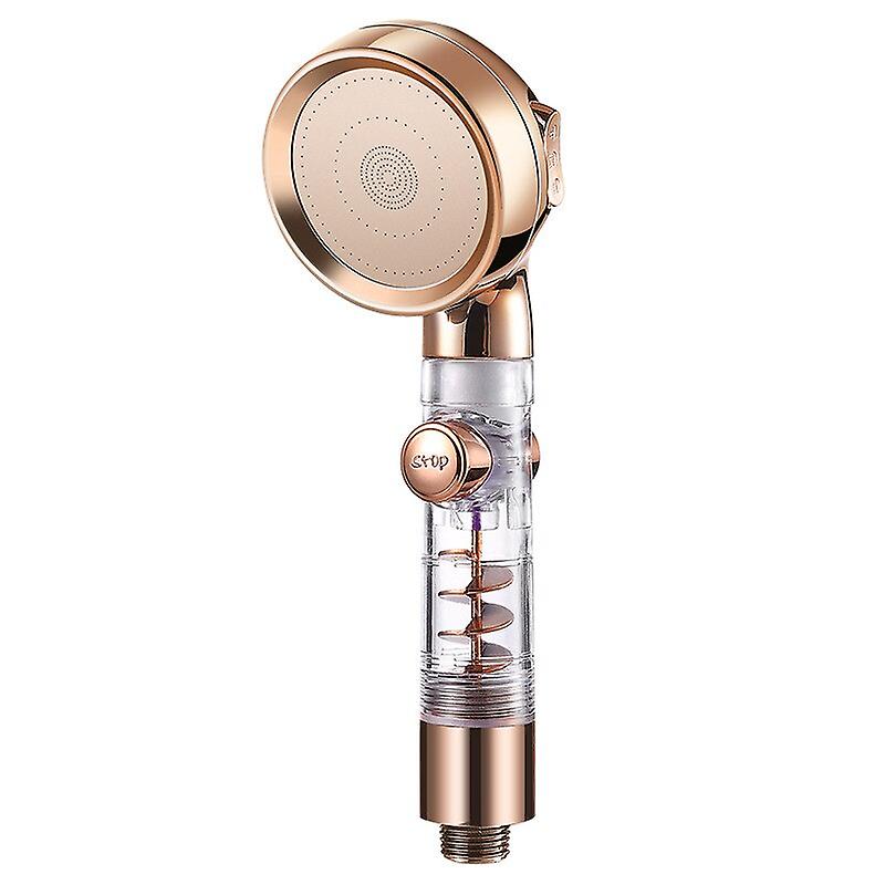 High Pressure  3-function Spa Shower Head Hand-held Shower Head  With Switch On/off Button Filter Head Water Saving Rain Shower