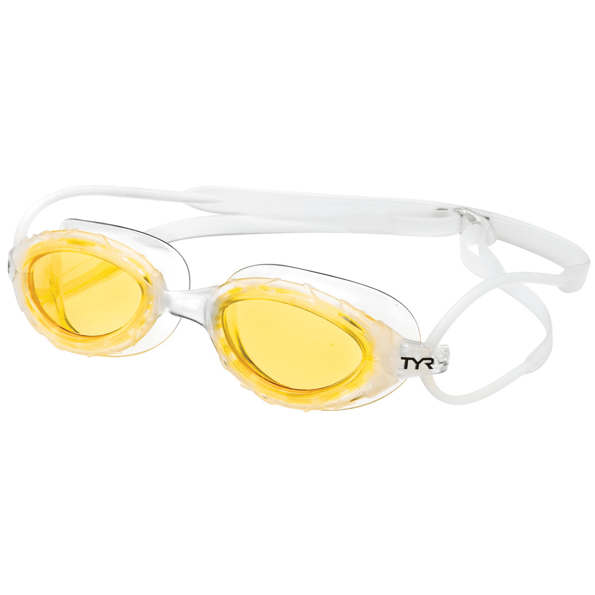 TYR White and Clear Swimming Sport Goggles