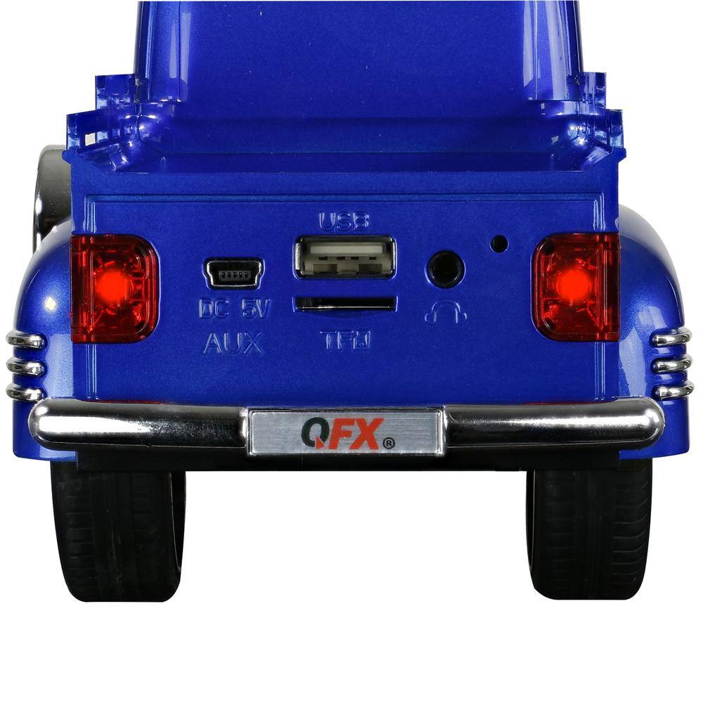 QFX Retro Chevy Truck Portable Bluetooth Speaker (Blue) BT-1953-BLU