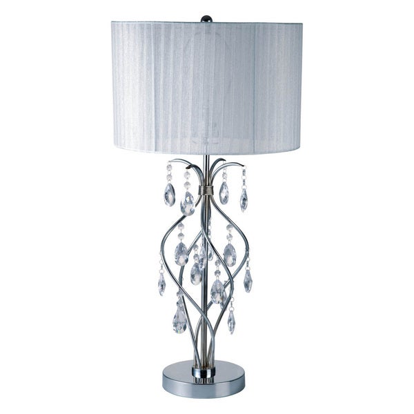 Furniture of America Jena Contemporary Silver Metal Table Lamp