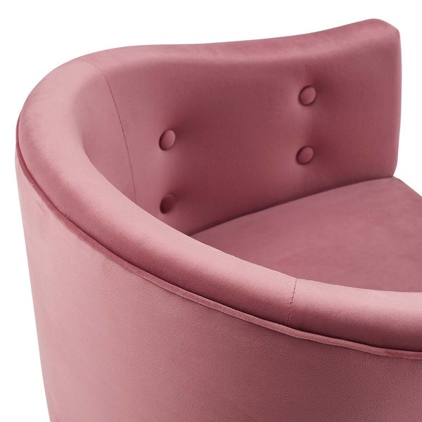 Modway Savour Tufted Performance Velvet Counter Stool Set of 2， Pink