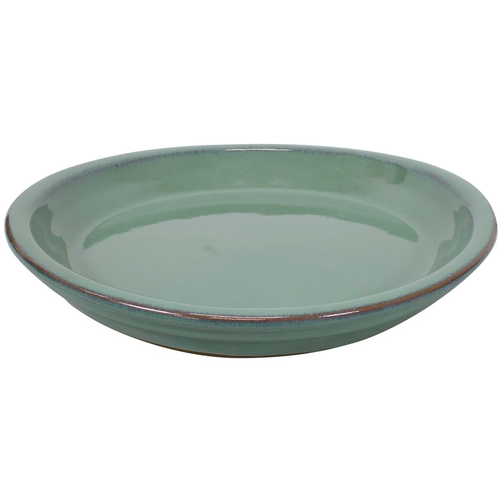 Sunnydaze Ceramic Planter Saucer   9 Inch   Set of 4