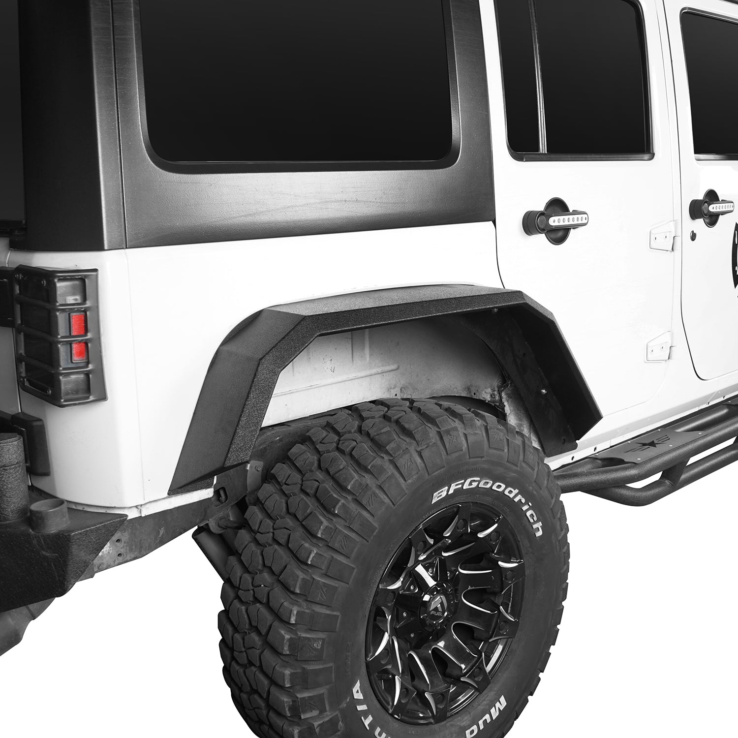 Hooke Road Fits Jeep Wrangler JK 2007-2018 Flat Tube Front and Rear Fender Flares