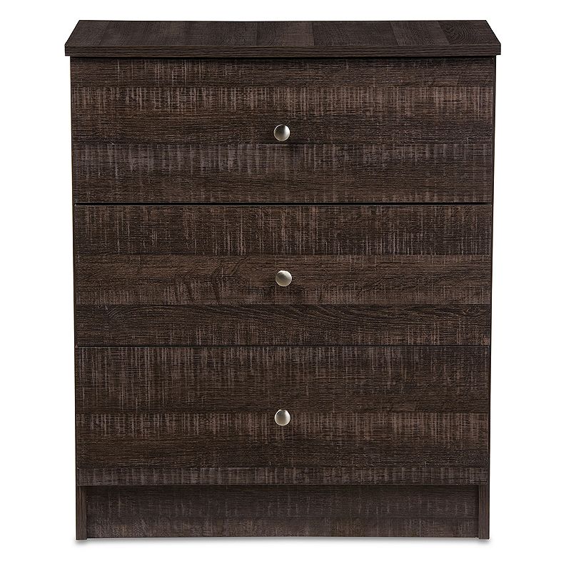 Baxton Studio Decon   3-Drawer Chest