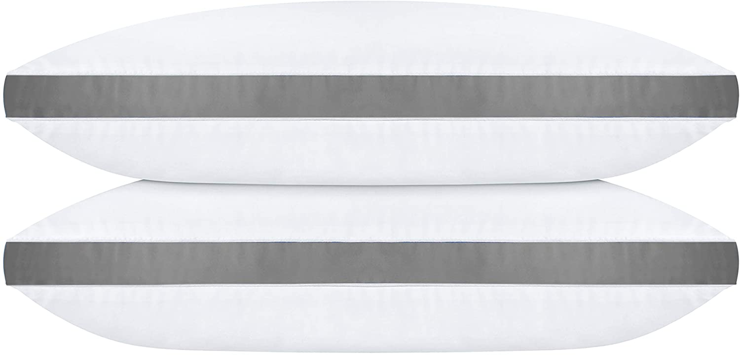 Bedding Gusseted Pillow (2-Pack) Premium Quality - Side Back Sleepers