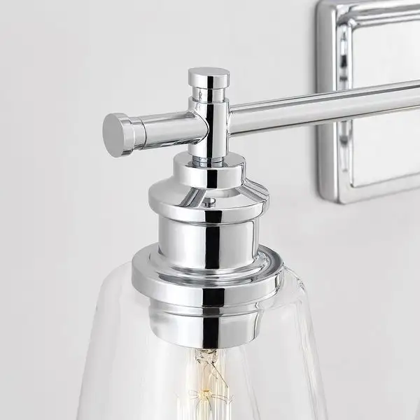 KAWOTI 4-Light Bathroom Vanity Light with Glass Shade