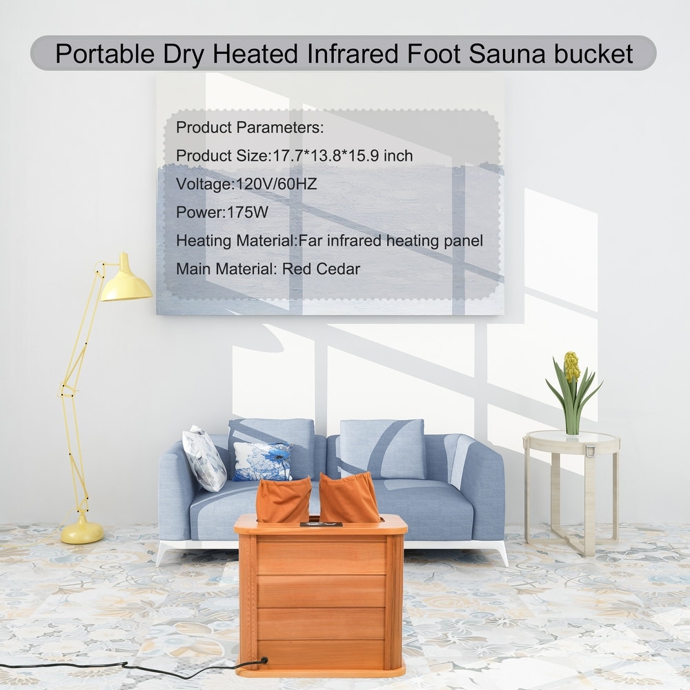 Portable Dry Heated Infrared Hemlock Foot Spa and Sauna