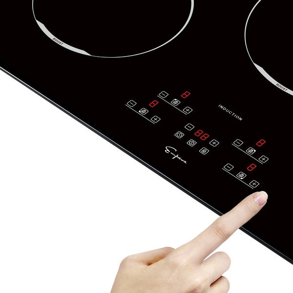 Built-In 30-in 4 Elements Black Induction Cooktop - Hot surface indicator