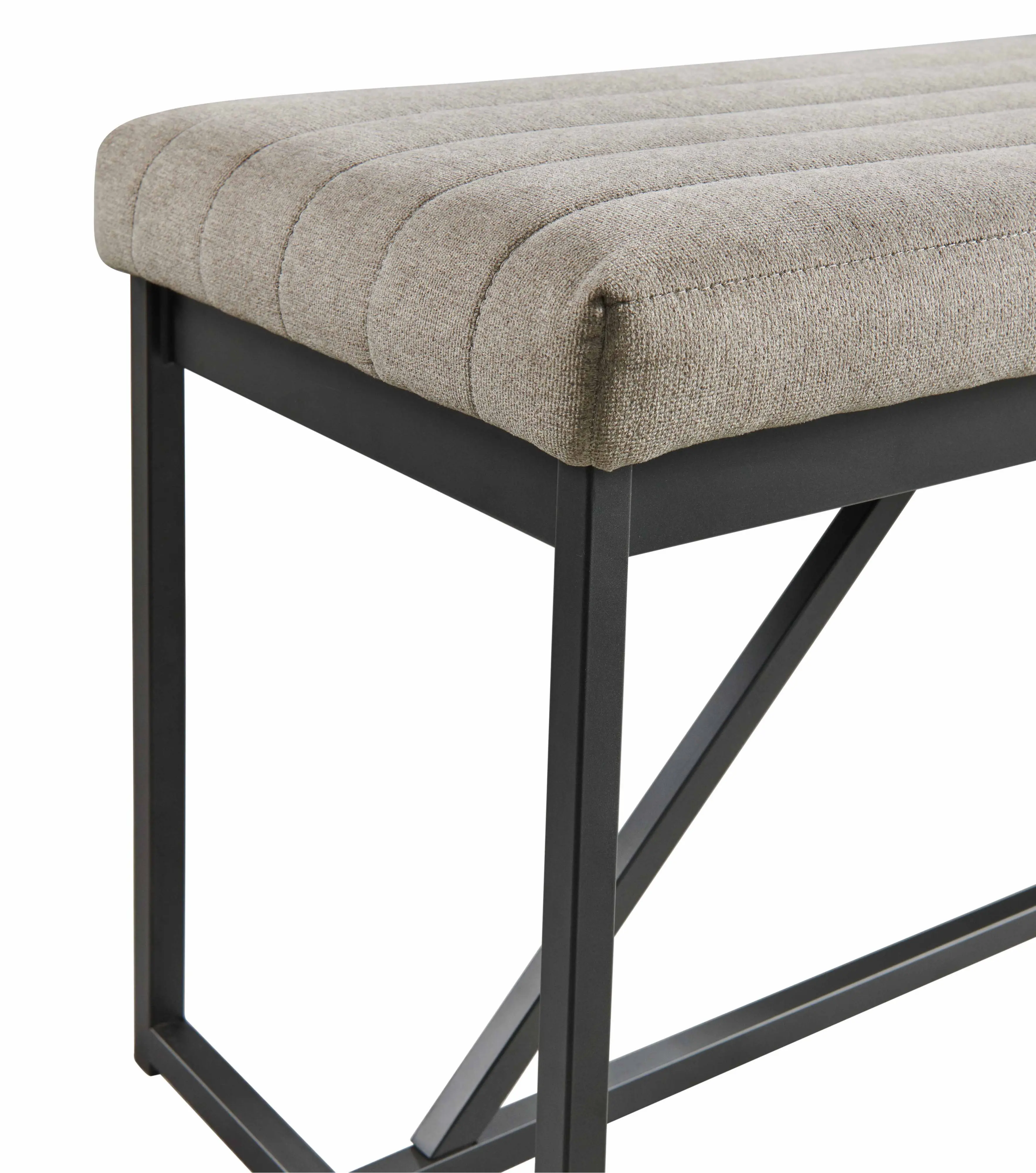 Eden Modern Metal Upholstered Dining Bench