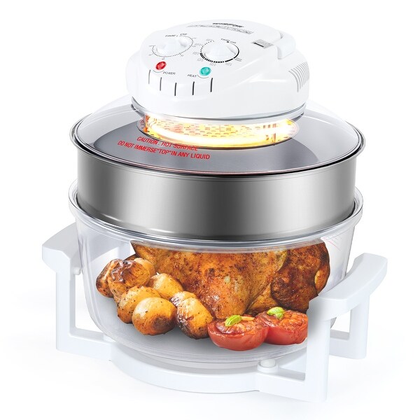 17 Quart 1400W Halogen Tabletop Oven Oil-Less Cooking Countertop - 12.6 inch