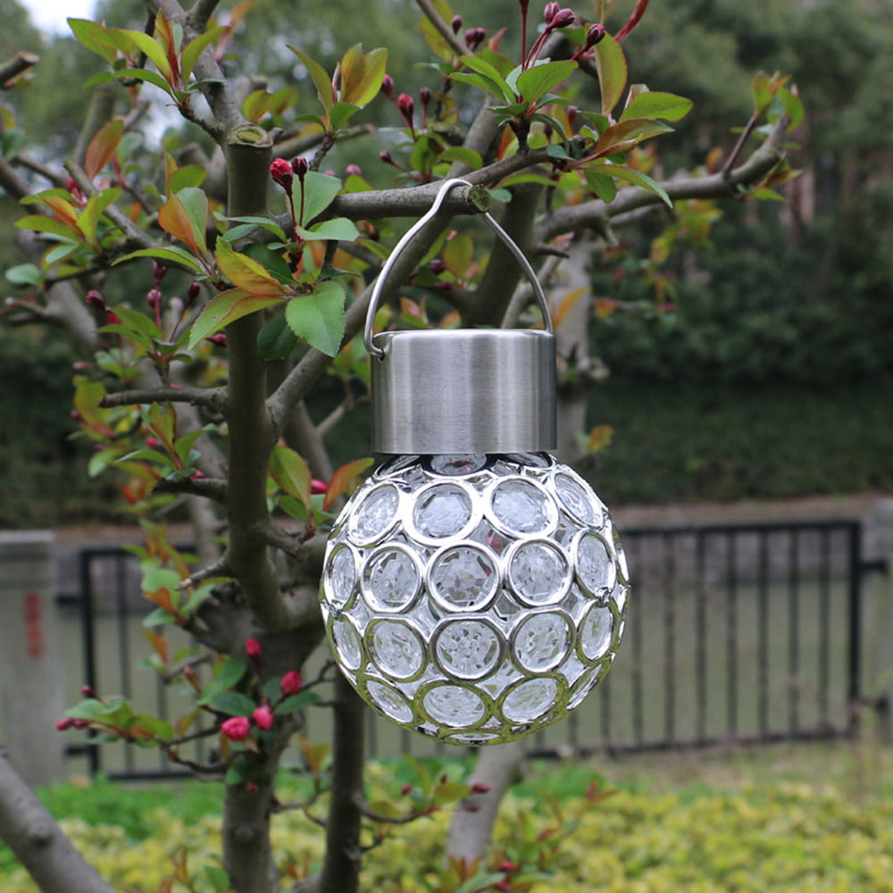 Waterproof Solar Rotatable Outdoor Garden Camping Hanging LED Round Ball Lights