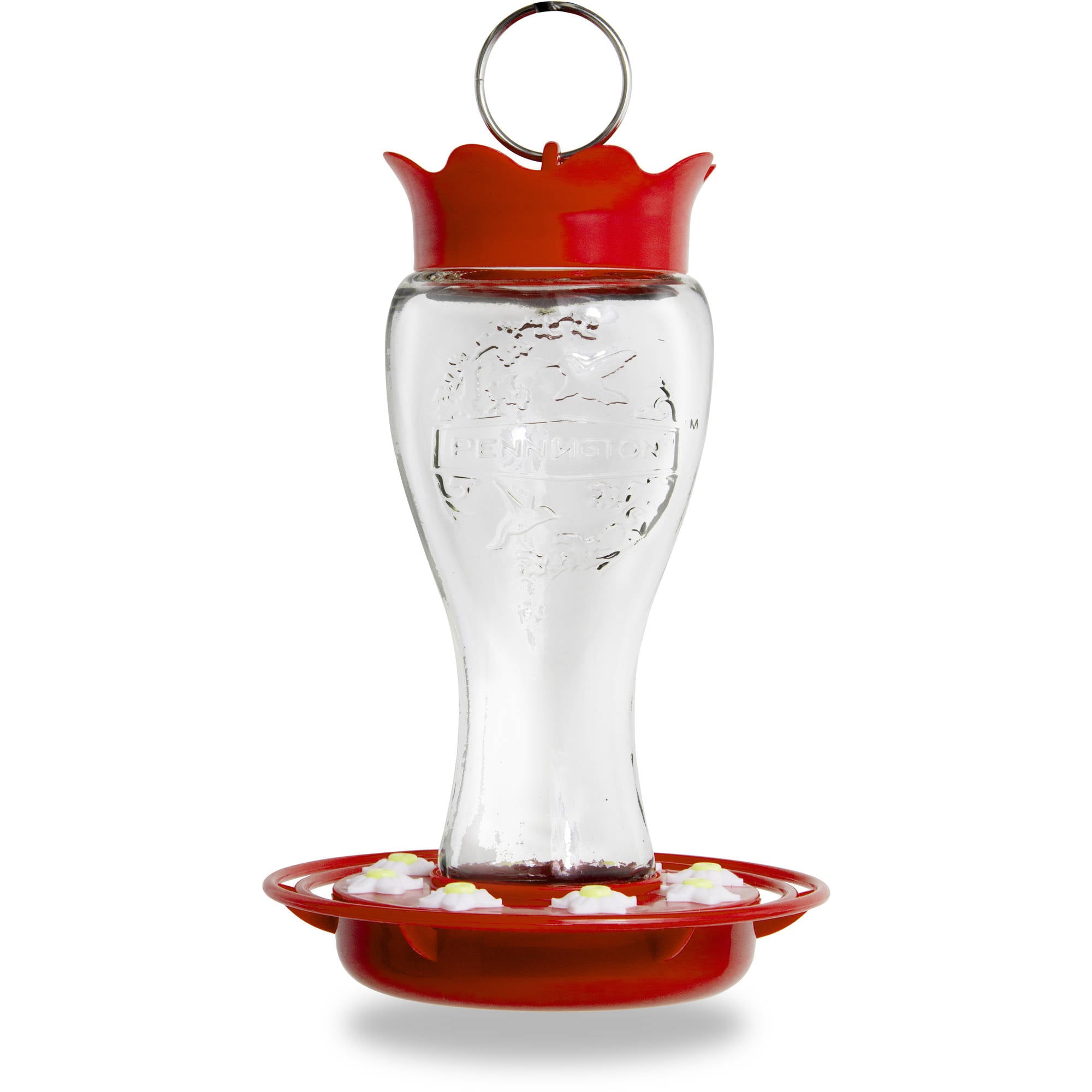 Pennington Glass Hummingbird Feeder， 16 oz Nectar Capacity