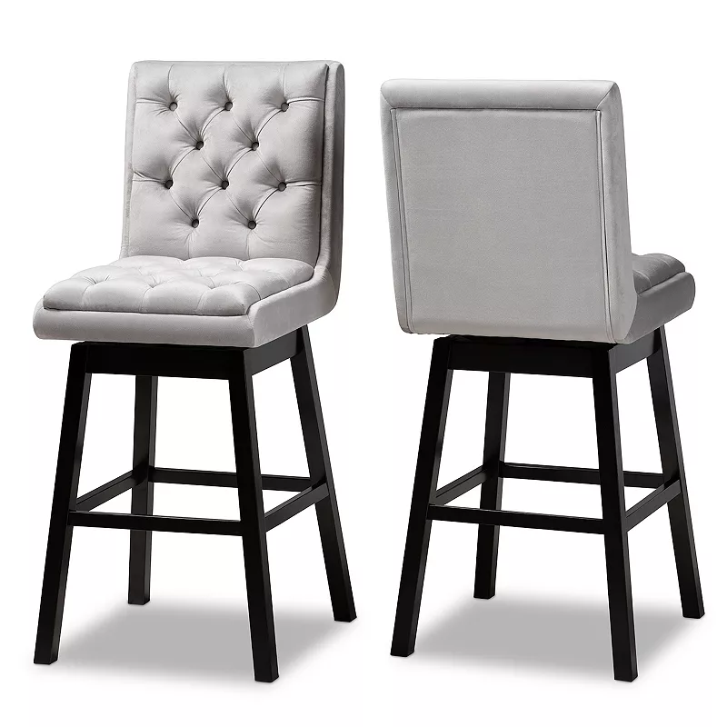 Baxton Studio Gregory Bar Stool 2-piece Set