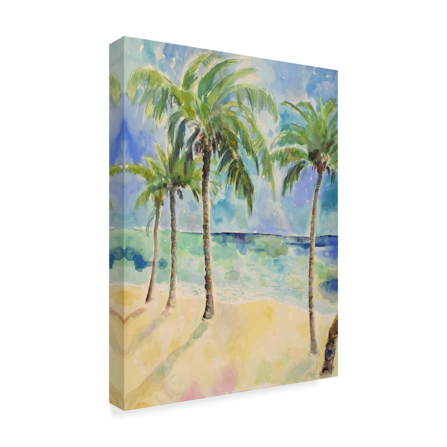 Trademark Fine Art and#8216;Palm Trees Coastal Canvas Art by Lorraine Platt