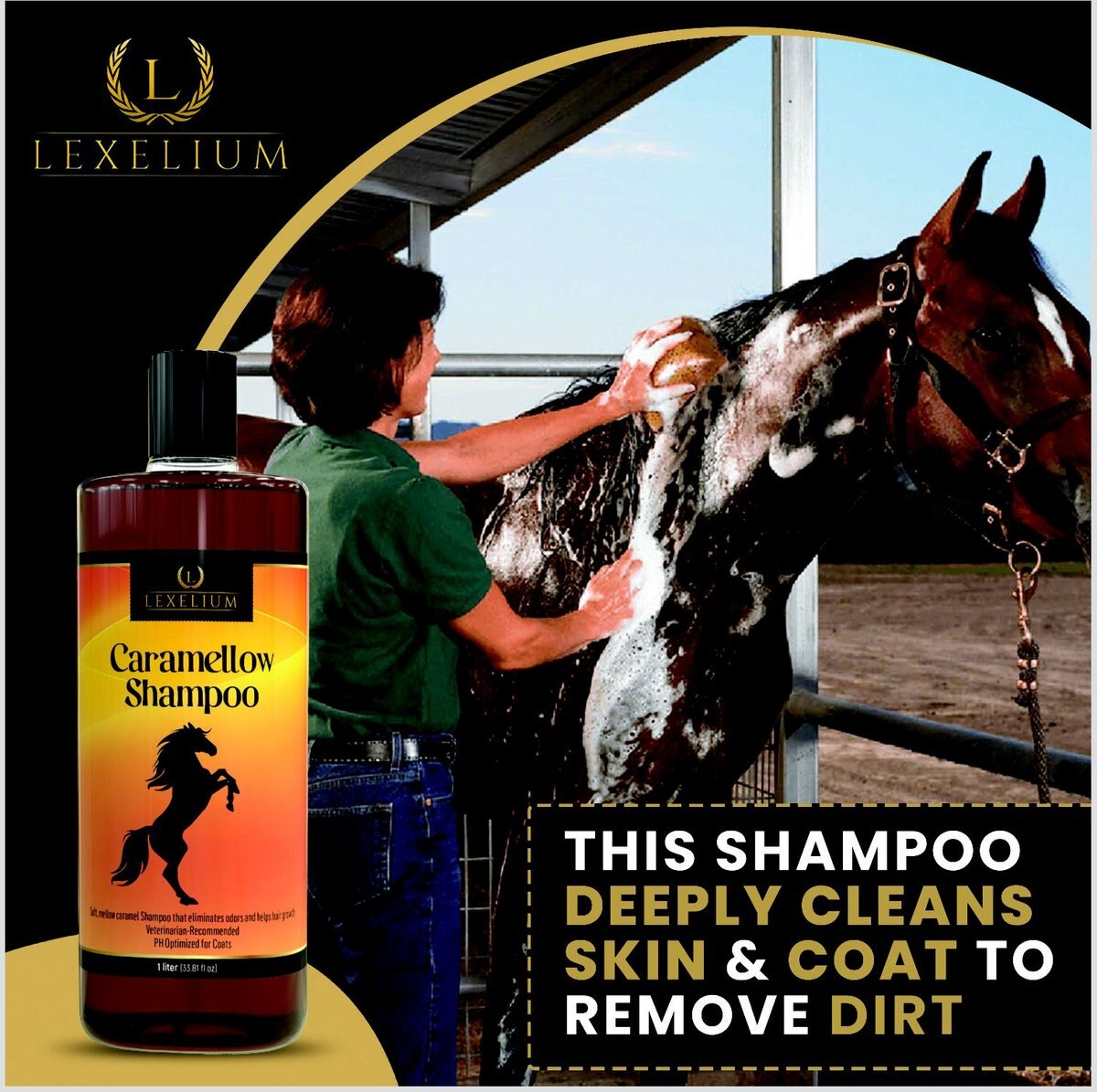 Lexelium Caramellow Horse Shampoo， 1-L