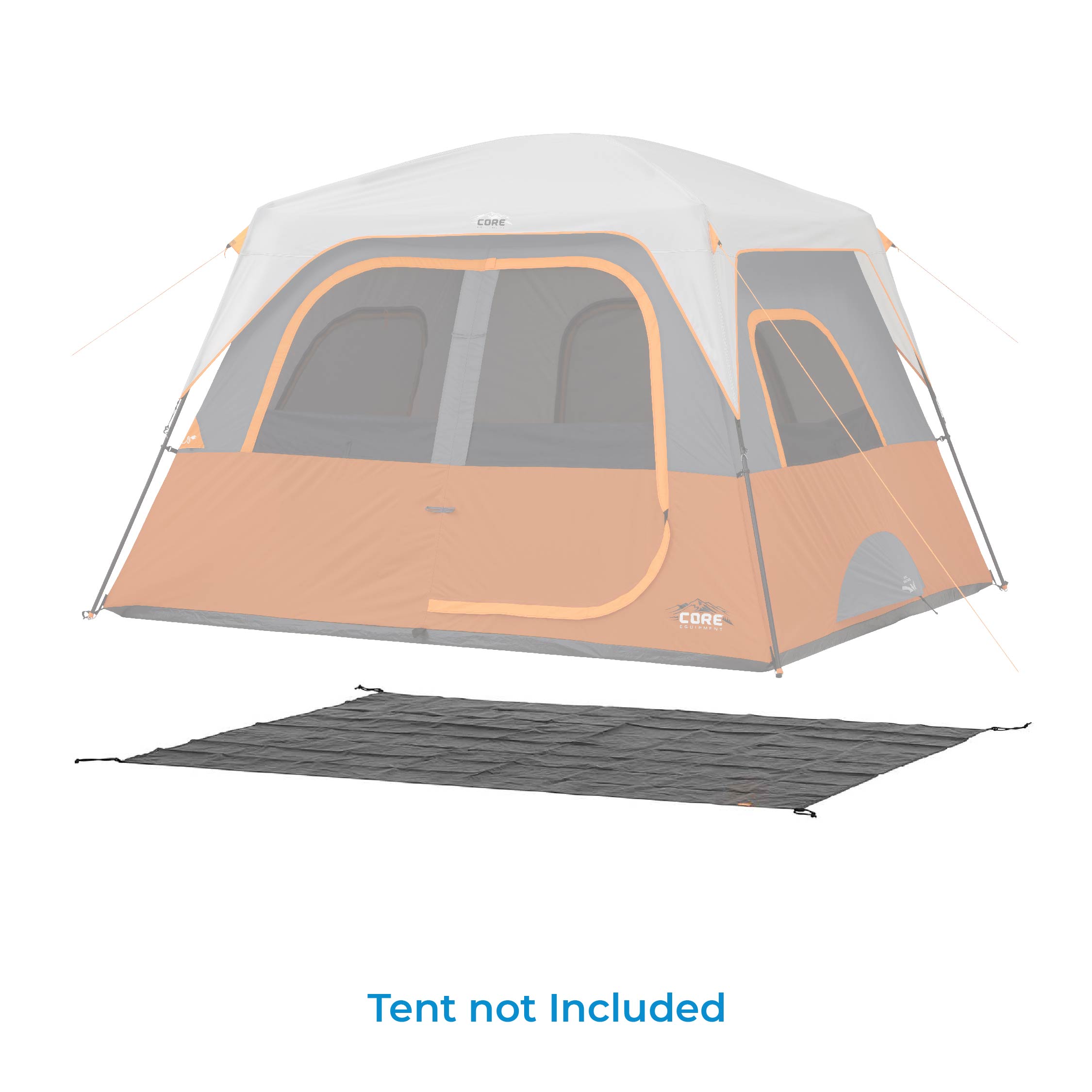 Core Equipment Footprint for 6 Person Straight Wall Tent