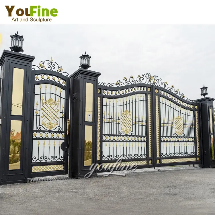 New Simple Wrought Iron Sliding Gate Design