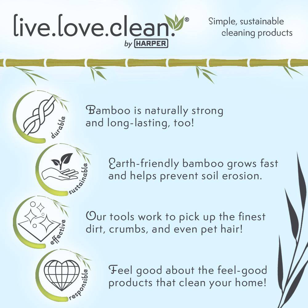 HARPER Live.Love.Clean. Bamboo 4-Hook Broom and Mop Holder 37501600